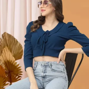 blue solid ankle length high rise casual women skinny fit jeans